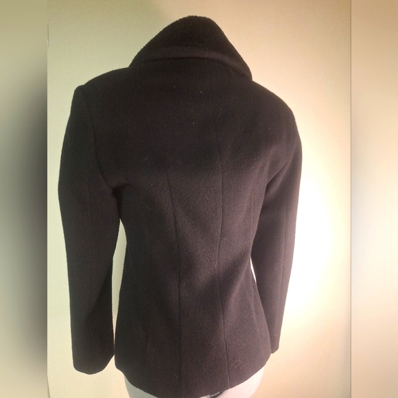 Alanni by Donny Brook (Made in Russia) Black 100% Wool Coat Size 6 - Picture 6 of 8